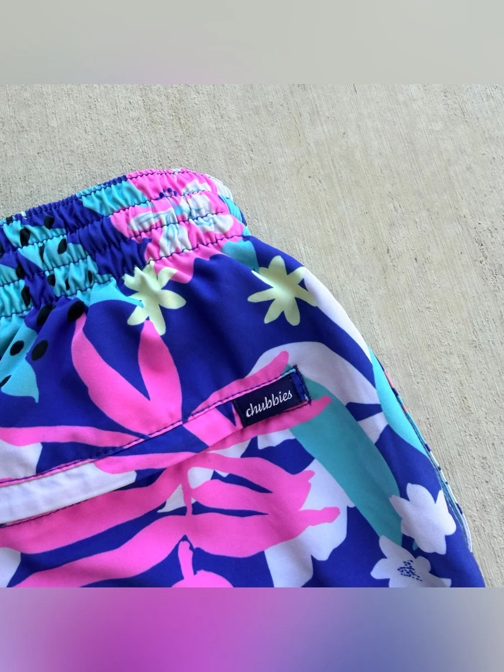 Chubbies Swim Trunks Floral All Over Print Size Small
